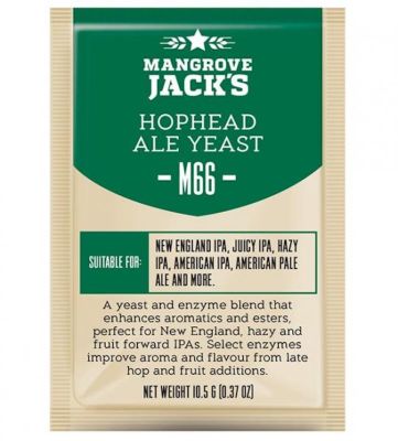 Öljäst Mangrove Jacks M66 hophead Ale för fruktiga IPA-öl.