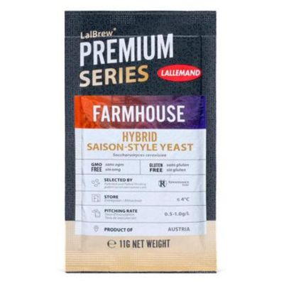 Öljäst LalBrew Farmhouse för saison/farmhouse ale, ej diastaticus, jästemperatur 20–30 °C