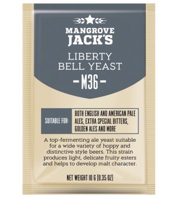 Öljäst Mangrove Jack's M36 Liberty Bell Ale för hembryggning av Pale Ale.