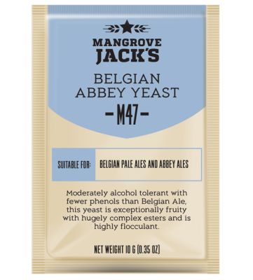 Öljäst Mangrove Jacks M47 Belgian Abbey för fruktiga Belgian Pale Ales.