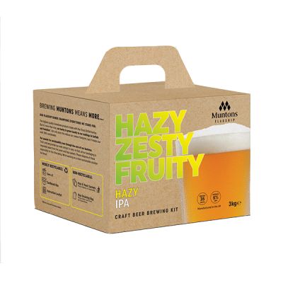 Muntons Flagship Range Hazy IPA ölsats för hembryggning av 20 liter fruktigt öl.