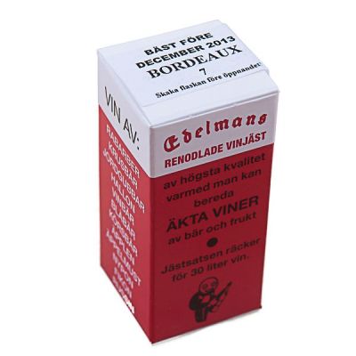 Edelmans Bordeaux vinjäst för 25 liter hemmagjort rött vin.