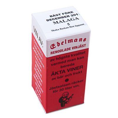 Edelmans Malaga vinjäst för 25 liter ljust och friskt Malaga vin.