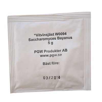 Vitvinsjäst W0094 för hembryggning av vita och torra viner.