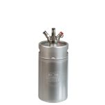 Mini keg 3 l för kulkoppling i rostfritt stål för portabel hembryggd fatöl.