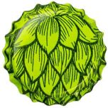 Humle kapsyler, 100 st, med grönt humlekotte-tryck. 26mm kronkorkar för hembryggning.