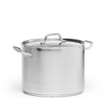 Patina rostfri kittel 24 l med lock – restaurangkvalitet för hembryggning, induktionsvänlig med inkapslad botten