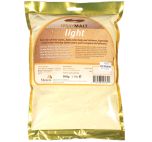Förpackning med Spraymalt Light (Muntons) 500 g, ljust torkat maltextrakt för hembryggning.