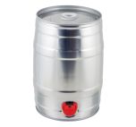 partyfat med tappkran 5 l – återanvändbart plåtfat för hembryggd öl